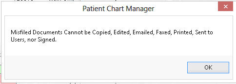 editing misfiled document alert