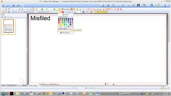 hide contents of misfiled document