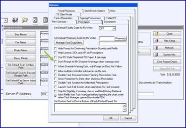 RX Override Warning Prompt