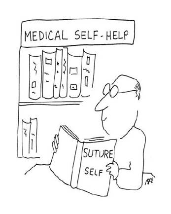 Medical Self Help Book cartoon
