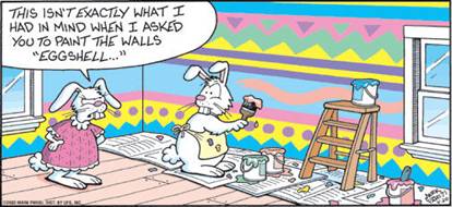 Painting the wall eggshell
